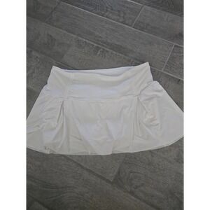 Lululemon Lost in Pace Skirt White Tennis Skort Size 10 W8187R Athletic Run
